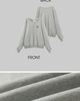 WARDEN EDGE Oversized Grey Sweatshirt with Embroidered W Logo