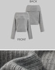 WARDEN EDGE Off-Shoulder Knit Sweater and Shorts Set - PINKPARKS