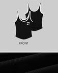 WARDEN EDGE Contrast Binding Tank with Arch Hem and College Lettering - PINKPARKS