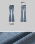 IAMXIAA Low Rise Wide Leg Flare Jeans