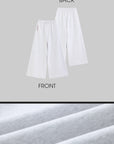 WARDEN EDGE Crewneck Sweatshirt + Shorts + Wide-Leg Pants Set - PINKPARKS