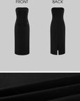 Hydrae Robe midi bustier inspirée du corset avec détails lacés brodés