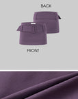 IAMXIAA Low-Rise Belted Micro Mini Skirt in Plum Purple