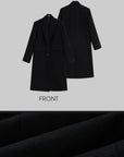 WARDEN EDGE Oversized Wool Coat - Classic Longline Silhouette - PINKPARKS