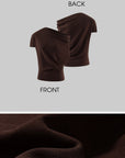 ROVENTE One-Shoulder Draped Fitted Tee