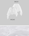 WARDEN EDGE Ensemble T-shirt oversize graphique & short en dentelle superposé
