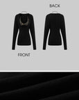 ROVENTE Deep V Black Top with Leopard Bra and Leopard Print Shorts Set
