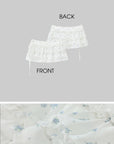 DreamyNerd Floral Ruffle Corset Top and Skirt Set - PINKPARKS