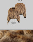 WARDEN EDGE Faux Fur Jacket with Suede and PU Leather Accents - PINKPARKS