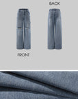 Rase le sol Distressed Low-Rise Wide-Leg Jeans