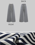 WARDEN EDGE Ensemble à capuche courte rayée et pantalon large
