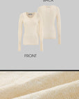 Rase le sol Textured Knit Long-Sleeve Top - PINKPARKS