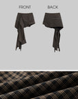 WARDEN EDGE Irregular Plaid A-Line Skirt - PINKPARKS