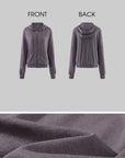 WARDEN EDGE Minimal Zip Hoodie & Camisole & Wide Leg Pants Three Piece Set