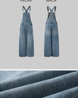 WARDEN EDGE Ultra Wide-Leg Washed Overalls - PINKPARKS