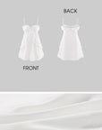 Rase Le Sol Silent Petals Lace-Trim Ruffle Mini Dress