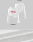 WARDEN EDGE Off-Shoulder Cropped Long Sleeve Tee with Asymmetric Hem