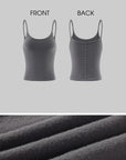 WARDEN EDGE Brushed Knit Hoodie Camisole & Wide-Leg Pants Set