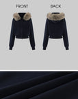 Hydrae Plush-Trim Zip-Up Hoodie & Wide-Leg Sweatpants Set