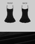 WARDEN EDGE Lace Trim Cami Mini Dress with Matching Shorts