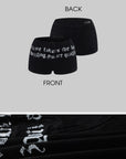 Rase le sol Gothic Script Embroidered Low-Rise Mini Shorts