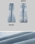 0122stepll Vintage Wash Wide-Leg Denim Pants