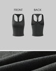 WARDEN EDGE Sculpted Rib Tank Top with Harness Back Detail - PINKPARKS