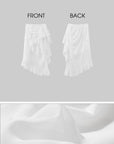 WARDEN EDGE Layered Asymmetric Midi Skirt in Mixed Textures - PINKPARKS