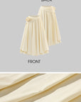 Rase le sol Mid-Length Skirt with 3D Rose Detail and Asymmetric Gathered Hem