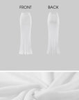 0122stepll Sheer Knit Maxi Skirt & Baby Tee Set