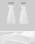 DreamyNerd Off-Shoulder Corset Maxi Dress with Tiered Ruffle Skirt - PINKPARKS