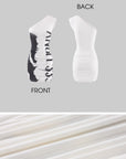 0122stepll Robe courte asymétrique à imprimé pinceau