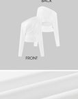ROVENTE One Shoulder Cut-Out Top Long Sleeve Slim Fit Minimalist Tee