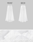 ROVENTE Ruffled Off-Shoulder Top & Draped Skirt Set