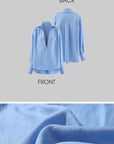 ROVENTE Relaxed Drape Shirt & Drawstring Shorts Set