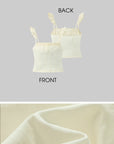 DreamyNerd Ruffle Strap Lace-Trimmed Corset Top - PINKPARKS
