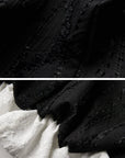 DOINDULGE Textured Layered Maxi Skirt with Braided Details