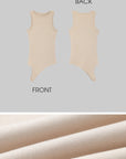 WARDEN EDGE Asymmetrical vest with skirt & pleated skirt set