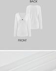 ROVENTE Scoop Neck Long Sleeve Tee & Lace Bra Set