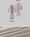 ROVENTE Draped Plunge Two-Piece T-Shirt
