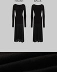 WARDEN EDGE Off-Shoulder Knitted Midi Dress - PINKPARKS