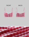 WARDEN EDGE Dessert Print Tank & Gingham Bralette Set