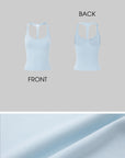IAMXIAA Scoop Neck Racerback Fitted Tank Top