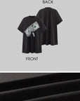 0122stepll Banknote Graphic Oversized T-Shirt