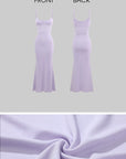DreamyNerd Lavender Sheer Contour Maxi Dress