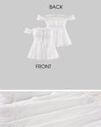 WARDEN EDGE Ruched Off-Shoulder Top & Tiered Mini Skirt Set