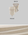 ROVENTE Open-Back Tube Top & Wide-Leg Pants Set
