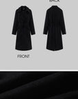 WARDEN EDGE Manteau en laine à double boutonnage avec ceinture