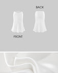 ROVENTE Lace-Trim Satin Fishtail Midi Skirt