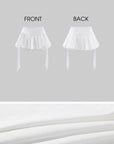WARDEN EDGE Lace Panel Pleated Mini Skirt